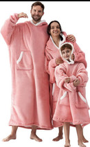 EHEYCIGA Wearable Blanket Hoodie for Women Men and Kids, Reversible Ultra Soft P - £25.44 GBP