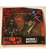 DC The Batman Movie 4 BATMAN + BATCYCLE Spin Master *NEW SEALED* - £11.13 GBP