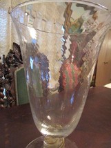 Paul&#39;s Italy Clear Optic Swirl Crystal Footed Vase Elegant Decor Large [a*5] - £155.80 GBP