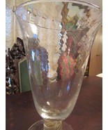 PAUL&#39;S ITALY Clear Optic Swirl Crystal FOOTED Vase Elegant Decor LARGE [... - $234.86 CAD