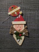 Cozy Woodland, Wooden Santa Holiday Rustic Christmas Ornament New!!! - $15.89