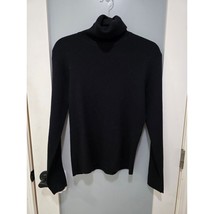 Anne Klein Black Turtleneck Sweater - Size M, Made in Hong Kong - $32.00