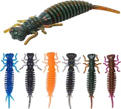 RTGSE 60pcs Dragonfly Larva Soft Silicone Fishing Lures for Bass, Trout,... - $23.13