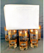 MCM Barware Set Of 6 Osage Highball Glasses, Gilded in Original Box, Min... - $898.56 MXN