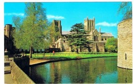 United Kingdom UK Postcard Wells The Cathedral &amp; Moat - £2.21 GBP