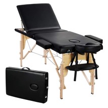 Black Adjustable Portable Massage Tattoo Folding Elevated Table - £195.59 GBP