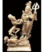 Lord Shiva Mit Göttin Parvati Auf Nandi IN Pure Solid Copper - €279,15 EUR