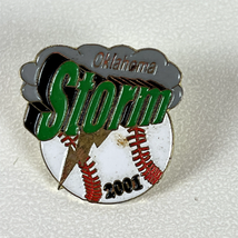 Vintage Oklahoma Storm Pin Baseball Lightning 2001 Lapel Hat - $11.39
