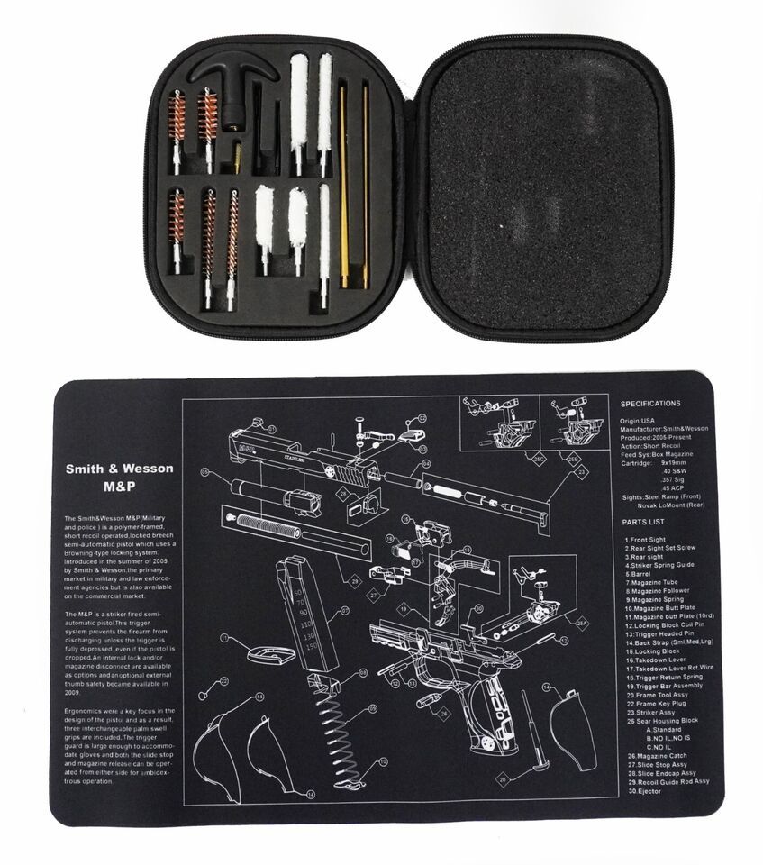 Smith &amp; Wesson M&amp;P Gun Cleaning Mat Diagram Schematic and Universal Clea... - $24.99