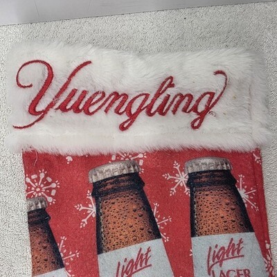 Vintage Yuengling Light Lager Beer Christmas Stocking USA 19” Double Sided Item image 6