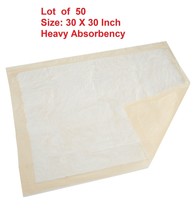 50 Ct, Heavy Absorbency Underpad 30 x 30 QUILTED Dog Puppy Training Pee ... - £31.28 GBP