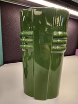 McCoy 404 Ceramic Green Glossy Vase - £22.37 GBP