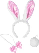 Bunny Ears and Tail w Bow Easter Costume Bunny Headband - £27.16 GBP