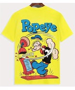 Men’s Yellow Popeye Punching Short Sleeve T Shirt Size 2XL - $20.34 CAD