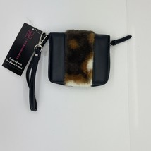 No Boundaries | black and faux fur Wallet compact wristlet/bag sling hook - £3.86 GBP