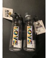 Sports Water Bottle 28oz LOVE PRIDE BPA Free TWO Bottles - €10,69 EUR