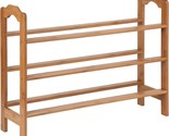 Bamboo 3-Shelf Shoe Rack By Honey-Can-Do. - £27.32 GBP