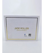 Jade Stone Facial Message Roller Scraper Face Neck Pink Marbled 2 Pc Set - $19.76 CAD