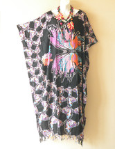 KD323 Purple Women Kaftan Plus VNeck Caftan Kaftan Tunic Hippy Dress up to 5X - £23.83 GBP