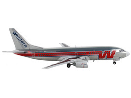 Boeing 737-300 Commercial Aircraft Western Airlines Silver w Red Stripes 1/400 D - £44.62 GBP
