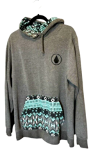 volcrom men&#39;s true to this pullover hoodie heather gray size M - $22.35
