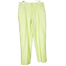 Telluride Clothing Co. Women&#39;s Linen Blend Line Green Capri Pants Size 12 - $17.04