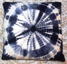 Traditional Jaipur Tie Dye Pillow Covers, Indigo Cushion Cover 16x16, Shibori De - $9.99