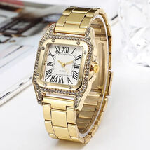 Women's Gold Tone Rhinestone Analog Dress Watch - $11.88