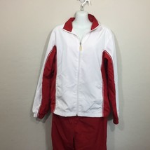 Classic Elements Womens 2 Piece Track Suit Set Red White Medium Large 14-16 - £39.53 GBP