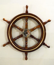 Anillo de latón de rueda de barco de Halloween con decoración marítima de... - £59.94 GBP