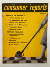 VTG Consumer Reports Magazine February 1956 The Volkswagen De Luxe No Label - £11.09 GBP