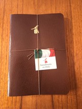 Nwt! Set 3 Bieffe Italy Lined Handmade Notebooks Brown Journal Red Edges 5.5X 8&quot; - £11.76 GBP