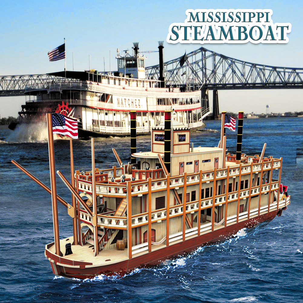 Primary image for Stereo Puzzle Mississippi River Steamboat Model Paper