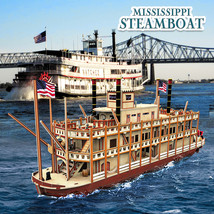 Stereo Puzzle Mississippi River Steamboat Model Paper - $38.61