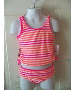 OshKosh 2 PC Pink/Orange Striped Swim Suit UPF 50+ Size 3T Girl&#39;s NEW LA... - €17,45 EUR