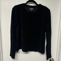 Majestic Filatures Deluxe Tee Shirt Cashmere Blend Black Velvet Size 4 S... - $44.55