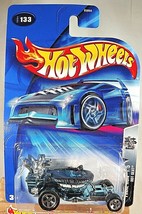 2004 Hot Wheels #133 Final Run 1/5 HOT SEAT Chrome Blue/Black w/5 Spoke Wheels - $9.75