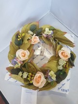 NEW Princess House Rose Hydrangea Floral Ring 1210 Flower Decor Wreath Center Pc - £10.38 GBP