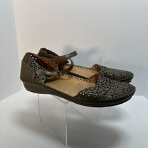 Pikolinos Women&#39;s Green Leather Puerto Vallarta Mary Jane Shoe Sandal 39 US 8 - £39.50 GBP