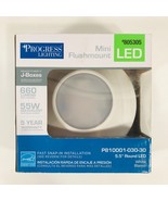 Progress Lighting Mini Flushmount White 5.5&quot; Round LED Light #805305 660... - £22.15 GBP