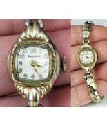 Vintage Bulova watch women&#39;s 1955 Mechanical 10K GOLD rgp L5 17J JEWELS - $31.99
