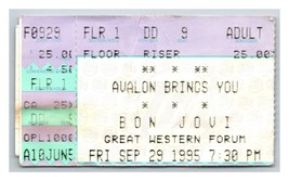 Bon Jovi Concert Ticket Stub Sept 29 1995 Great Western Forum Inglewood ... - £15.65 GBP