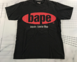 Bape T Shirt Mens Large Black Sleeve Logo Cotton Bape Interior/Exterior ... - £101.19 GBP