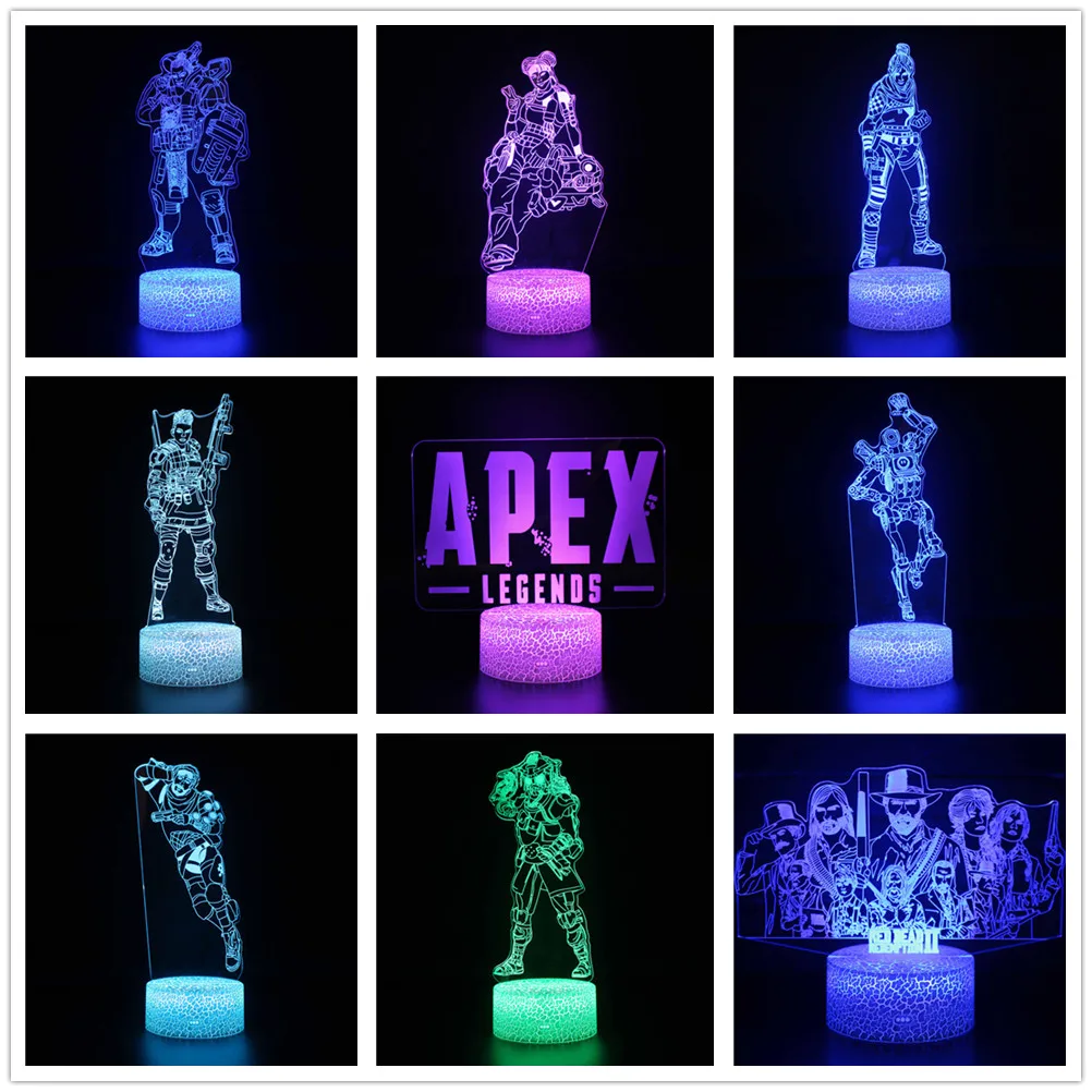 Anime APEX Legends Hero Red Dead Redemption 2 Figure Night Light for Children 3D - £6.23 GBP+