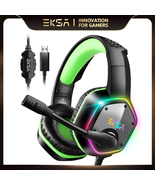 Gaming Headphones for PC/PS4/PS5 EKSA E1000 7.1 Surround RGB Gaming Headset - £42.13 GBP