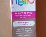 Hello Kids Unicorn Sparkle Toothpaste Bubble Gum Flavor 4.2 oz EXP 10/24 - $7.66