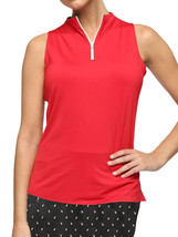 Nwt Belyn Key Scarlet Red Black Print Reversible Sleeveless Golf Shirt S M L Xl - £35.96 GBP