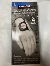 Kirkland Signature Premium Leather Golf Gloves Left Hand 4 Pack Large - $21.78
