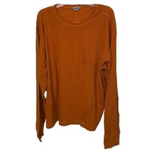 Old Navy Orange Pullover Waffle Knit Thermal T-Shirt Mens XXL 2XL Casual - $15.00