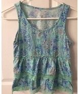 Justice Girls Size 16 Cami or Tank Top With Ruffles, Lace, and Rhinestones - $16.71 CAD